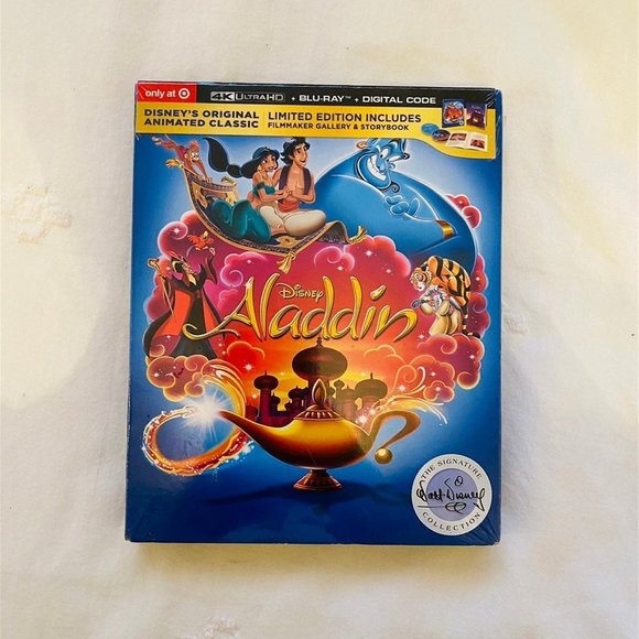 NEW Disney Aladdin 4K Signature Blu-Ray - Picture 1 of 6